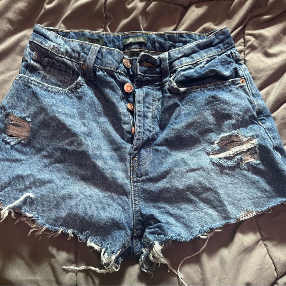 Wild Fable High-Rise Distressed Denim Women’s Shorts - Blue